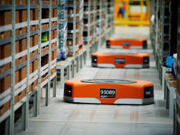 Warehouse robot in distribution environment
